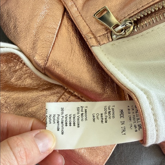 Who we are by Blumarine Metallic Gold Bomber Jacket | EU size 40 - Picture 9 of 11